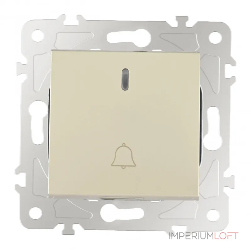 Кнопка дверного звонка с подсветкой, 10A 250V 203.37-1.shampan от ImperiumLoft