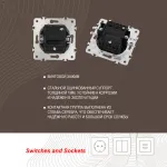 Выключатель одноклавишный с подсветкой, 10AX 250V 203.31-1.silver от ImperiumLoft