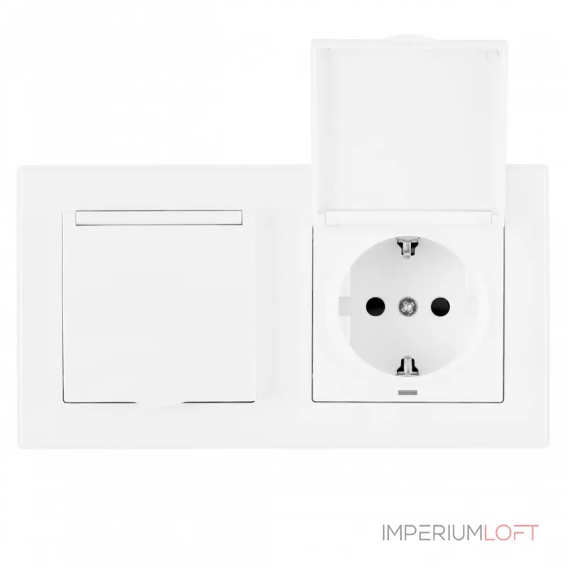 Розетка двойная (двухпостовая) с заземлением Arte Milano SET06-2-41-1x2 white от ImperiumLoft Розетка двойная (двухпостовая) с заземлением Arte Milano SET06-2-41-1x2 white от ImperiumLoft