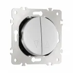 Выключатель жалюзи, 10A 250V 202.38-2.silver от ImperiumLoft