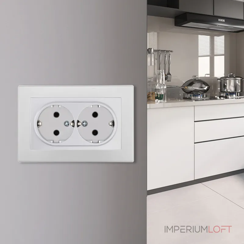 Розетка двойная с заземлением и шторками Arte Milano SET06-double-40-2 silver от ImperiumLoft Розетка двойная с заземлением и шторками Arte Milano SET06-double-40-2 silver от ImperiumLoft