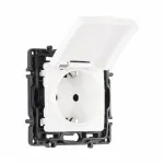 Розетка с заземлением, шторками и защитной крышкой, 16A 250V 217.41-1.white от ImperiumLoft