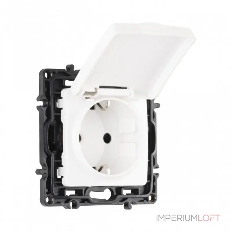 Розетка с заземлением, шторками и защитной крышкой, 16A 250V 217.41-1.white от ImperiumLoft Розетка с заземлением, шторками и защитной крышкой, 16A 250V 217.41-1.white от ImperiumLoft
