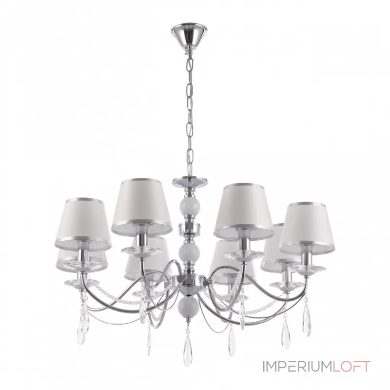 Подвесная люстра Arte Milano AM342109 342109/8 CR+LWT Подвесная люстра Arte Milano AM342109 342109/8 CR+LWT