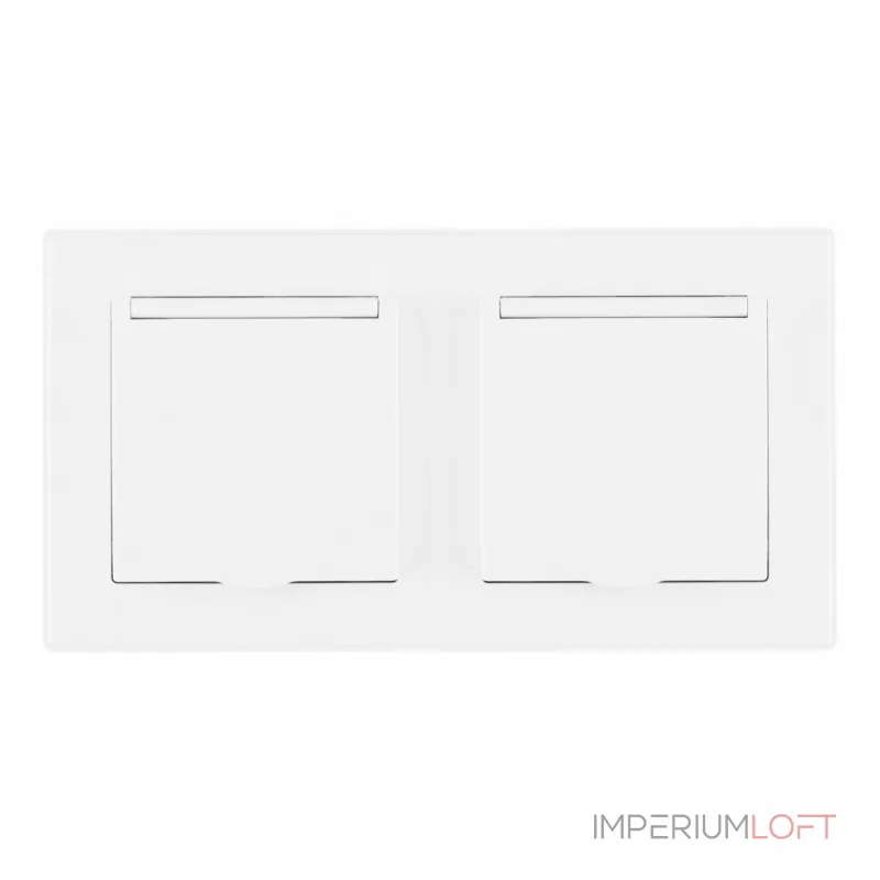 Розетка двойная (двухпостовая) с заземлением Arte Milano SET06-2-41-1x2 white от ImperiumLoft Розетка двойная (двухпостовая) с заземлением Arte Milano SET06-2-41-1x2 white от ImperiumLoft