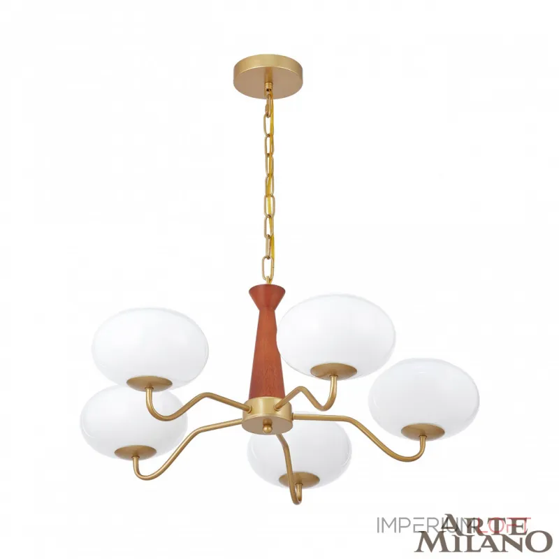 Подвесная люстра Arte Milano AM-Napoli 310166/D680/5 BS/WD Подвесная люстра Arte Milano AM-Napoli 310166/D680/5 BS/WD