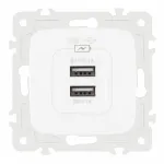 Розетка USB 2.1А+1А 205.46-1.white от ImperiumLoft