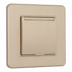 Комплект розетки с заземлением и шторками Arte Milano SET16-1-41-1 shampan от ImperiumLoft