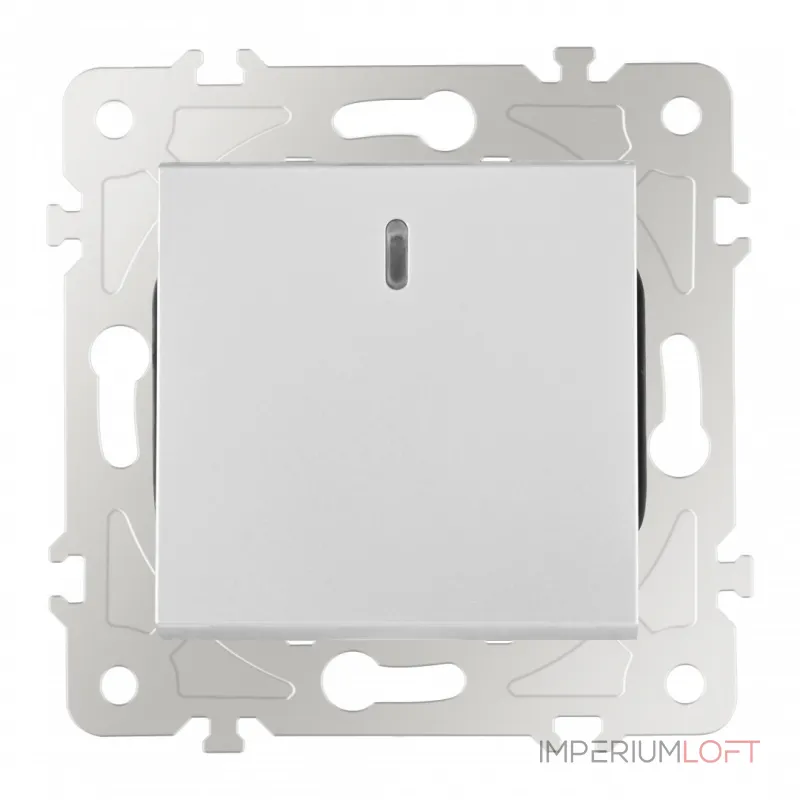 Выключатель одноклавишный с подсветкой, 10AX 250V 203.31-1.silver от ImperiumLoft Выключатель одноклавишный с подсветкой, 10AX 250V 203.31-1.silver от ImperiumLoft