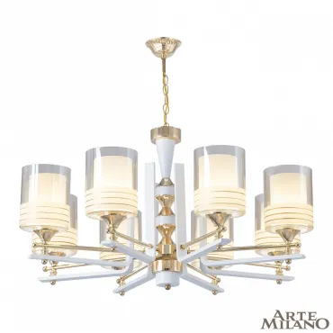Подвесная люстра Arte Milano Florentia-6087 306087/8 Wh/Gd Подвесная люстра Arte Milano Florentia-6087 306087/8 Wh/Gd