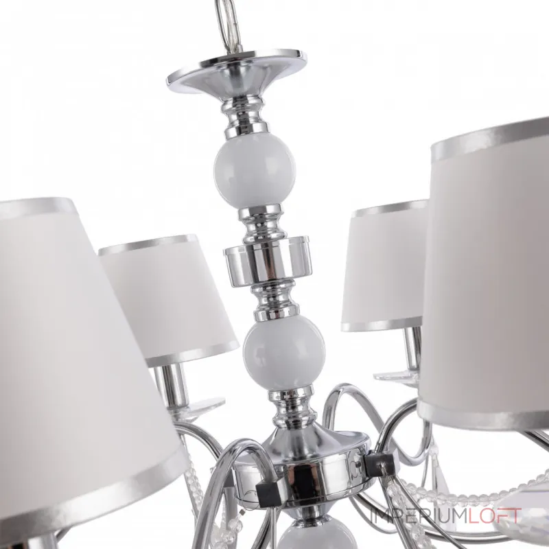 Подвесная люстра Arte Milano AM342109 342109/8 CR+LWT Подвесная люстра Arte Milano AM342109 342109/8 CR+LWT