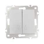 Выключатель жалюзи, 10A 250V 206.38-2.silver от ImperiumLoft