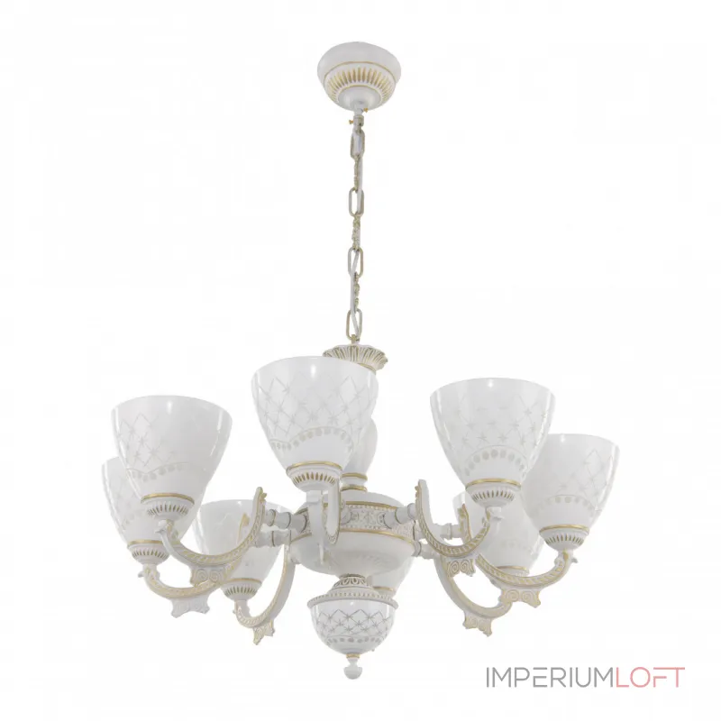 Подвесная люстра Arte Milano AM343837 343837/8 WT+G Подвесная люстра Arte Milano AM343837 343837/8 WT+G