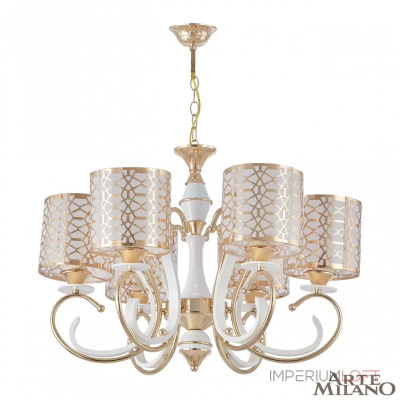 Подвесная люстра Arte Milano Florentia-1237 301237/6 Wh/Gd Подвесная люстра Arte Milano Florentia-1237 301237/6 Wh/Gd