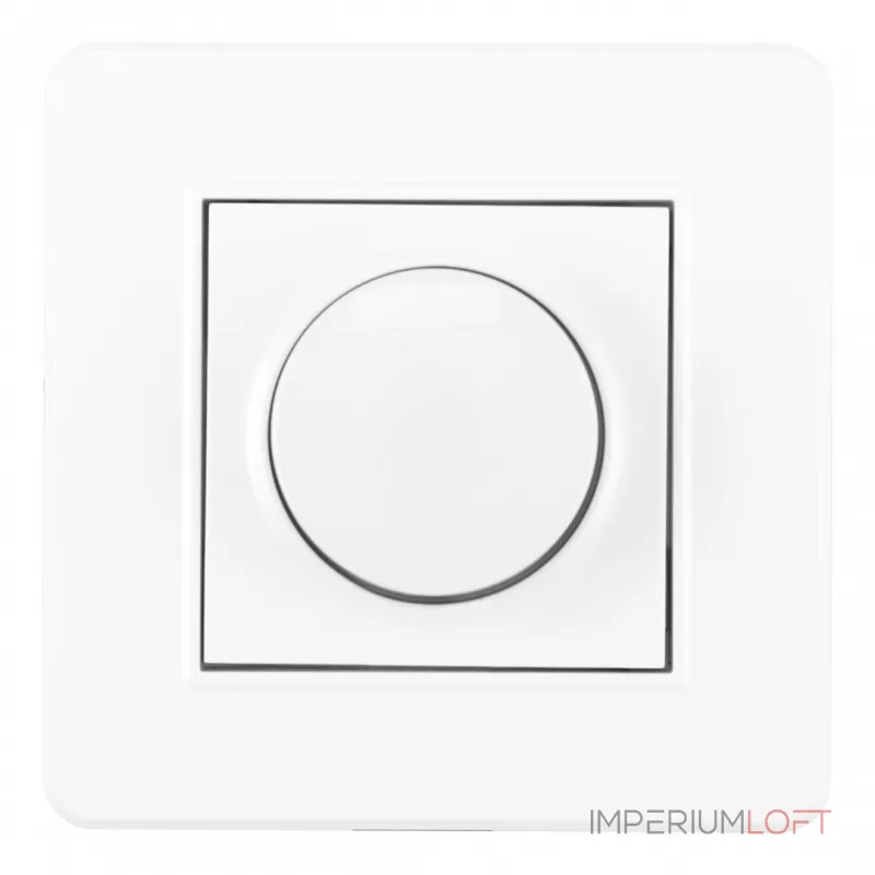 Комплект - диммер 500W с рамкой однопостовой Arte Milano SET16-1-48-1 white от ImperiumLoft