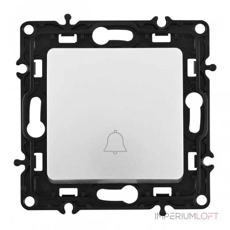 Кнопка дверного звонка, 10A 250V 217.36-1.silver от ImperiumLoft