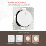 Переключатель одноклавишный перекрёстный с подсветкой, 10AX 250V 202.35-1.white от ImperiumLoft