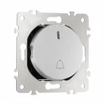 Кнопка дверного звонка с подсветкой, 10A 250V 202.37-1.silver от ImperiumLoft