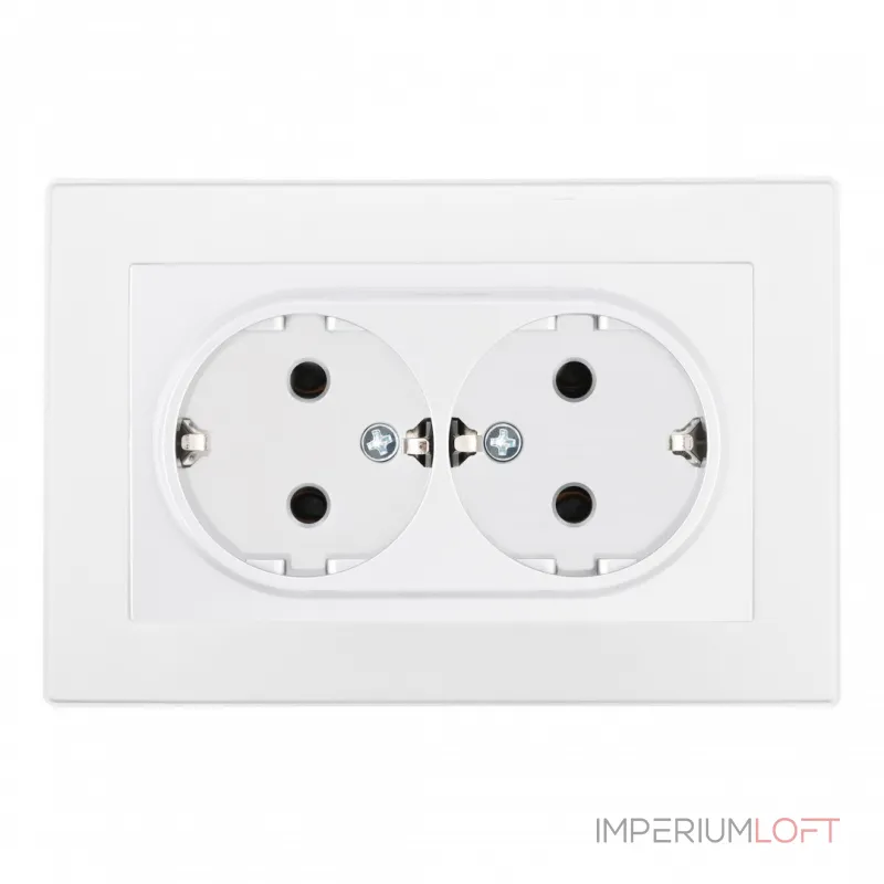 Розетка двойная с заземлением и шторками Arte Milano SET06-double-40-2 white от ImperiumLoft Розетка двойная с заземлением и шторками Arte Milano SET06-double-40-2 white от ImperiumLoft