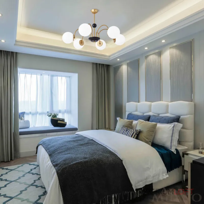 Люстра на штанге Arte Milano AM-Napoli 312066/D850/6 BS/BK Люстра на штанге Arte Milano AM-Napoli 312066/D850/6 BS/BK