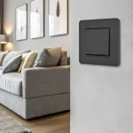 Выключатель одноклавишный с рамкой Arte Milano SET16-1-30-1 black от ImperiumLoft