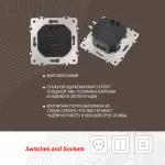 Диммер круглый 500W с рамкой однопостовой Arte Milano SET08-1-48-1 shampan от ImperiumLoft