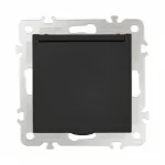 Розетка с заземлением, шторками и защитной крышкой, 16A 250V 206.41-1.black от ImperiumLoft