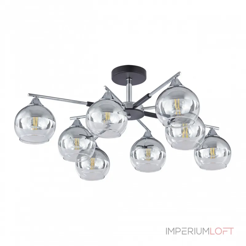 Потолочная люстра Arte Milano Napoli-9354 339354/8 CR+BK Потолочная люстра Arte Milano Napoli-9354 339354/8 CR+BK