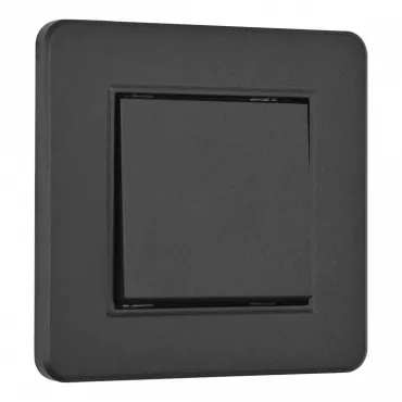 Выключатель одноклавишный с рамкой Arte Milano SET16-1-30-1 black