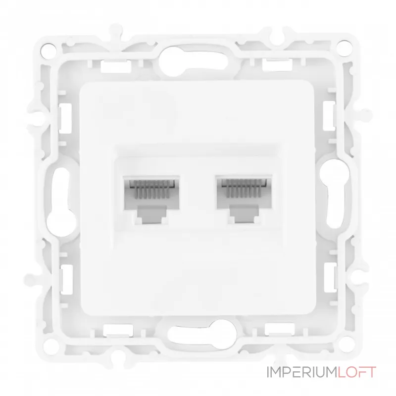 Розетка RJ45 х 2 217.45-2.white от ImperiumLoft Розетка RJ45 х 2 217.45-2.white от ImperiumLoft