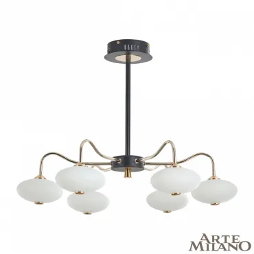 Люстра на штанге Arte Milano Neapolis-73908 273908/6 BK/GD Люстра на штанге Arte Milano Neapolis-73908 273908/6 BK/GD