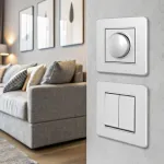Выключатель двухклавишный с рамкой Arte Milano SET16-1-30-2 silver от ImperiumLoft