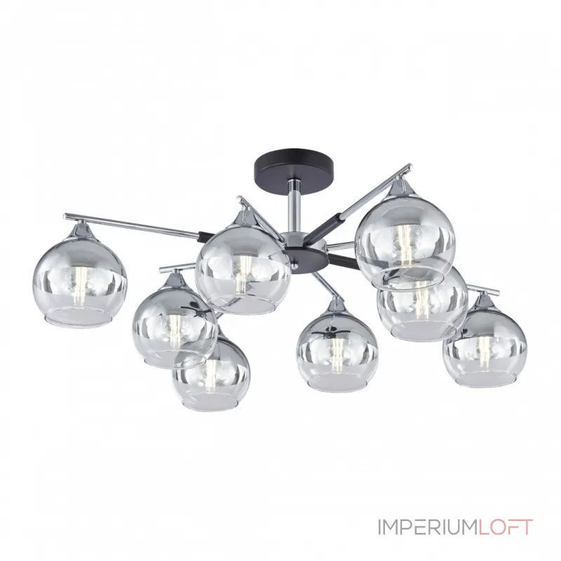 Потолочная люстра Arte Milano Napoli-9354 339354/8 CR+BK Потолочная люстра Arte Milano Napoli-9354 339354/8 CR+BK