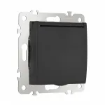 Розетка с заземлением, шторками и защитной крышкой, 16A 250V 206.41-1.black от ImperiumLoft