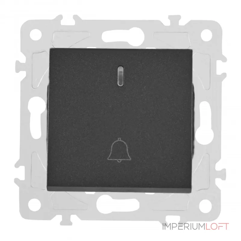 Кнопка дверного звонка с подсветкой, 10A 250V 203.37-1.black от ImperiumLoft