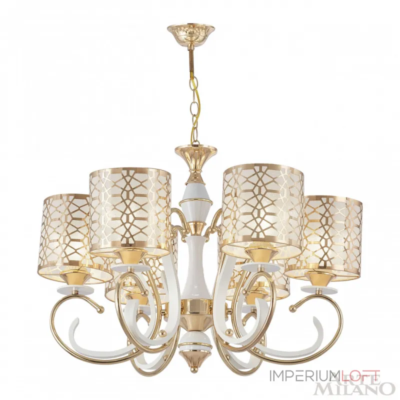 Подвесная люстра Arte Milano Florentia-1237 301237/6 Wh/Gd Подвесная люстра Arte Milano Florentia-1237 301237/6 Wh/Gd