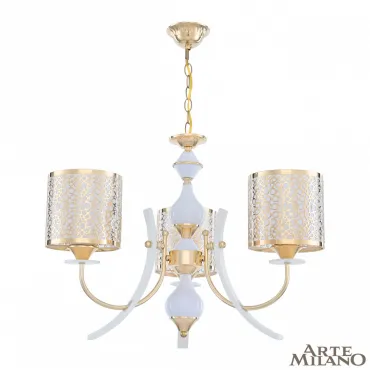 Подвесная люстра Arte Milano Florentia-6067 306067/3 Wh/Gd Подвесная люстра Arte Milano Florentia-6067 306067/3 Wh/Gd