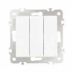 Выключатель трёхклавишный, 10AX 250V 206.30-3.white от ImperiumLoft