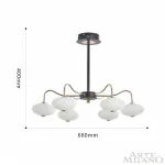 Люстра на штанге Arte Milano Neapolis-73908 273908/6 BK/GD