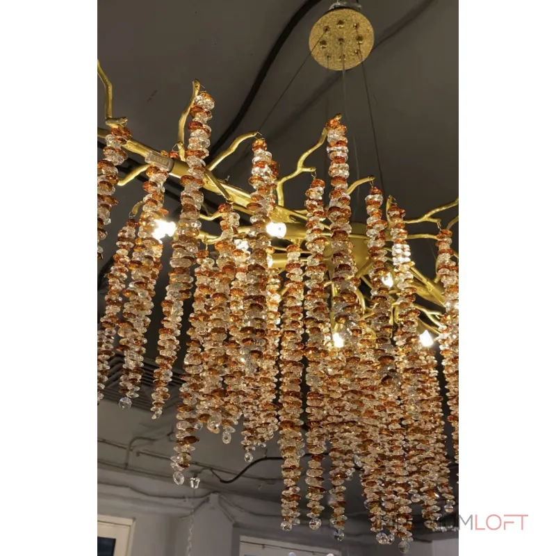 Подвесная люстра coral crystals long copper ii color