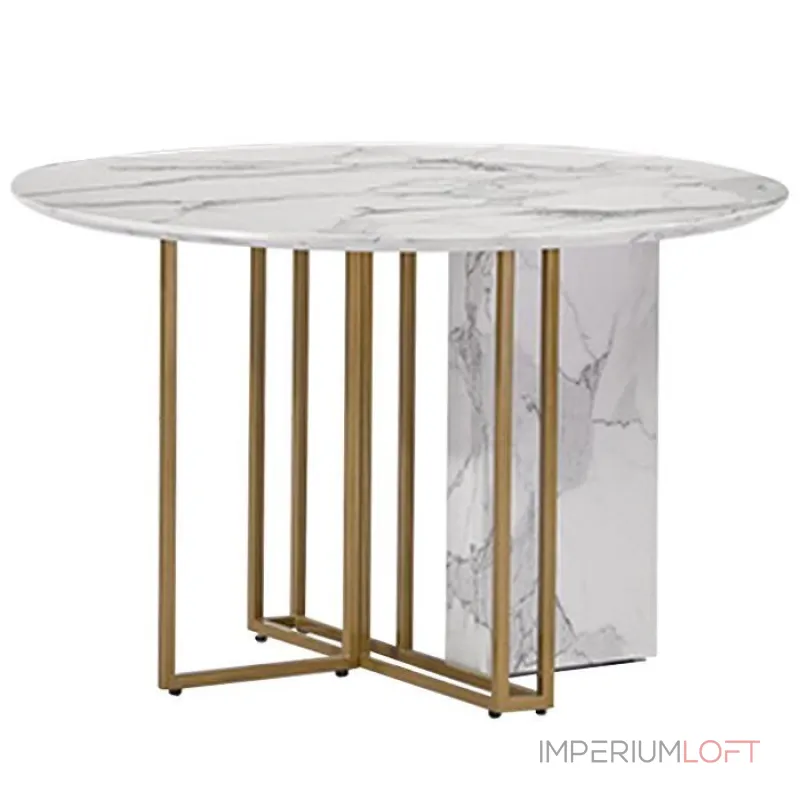 Стол marble cross round от ImperiumLoft