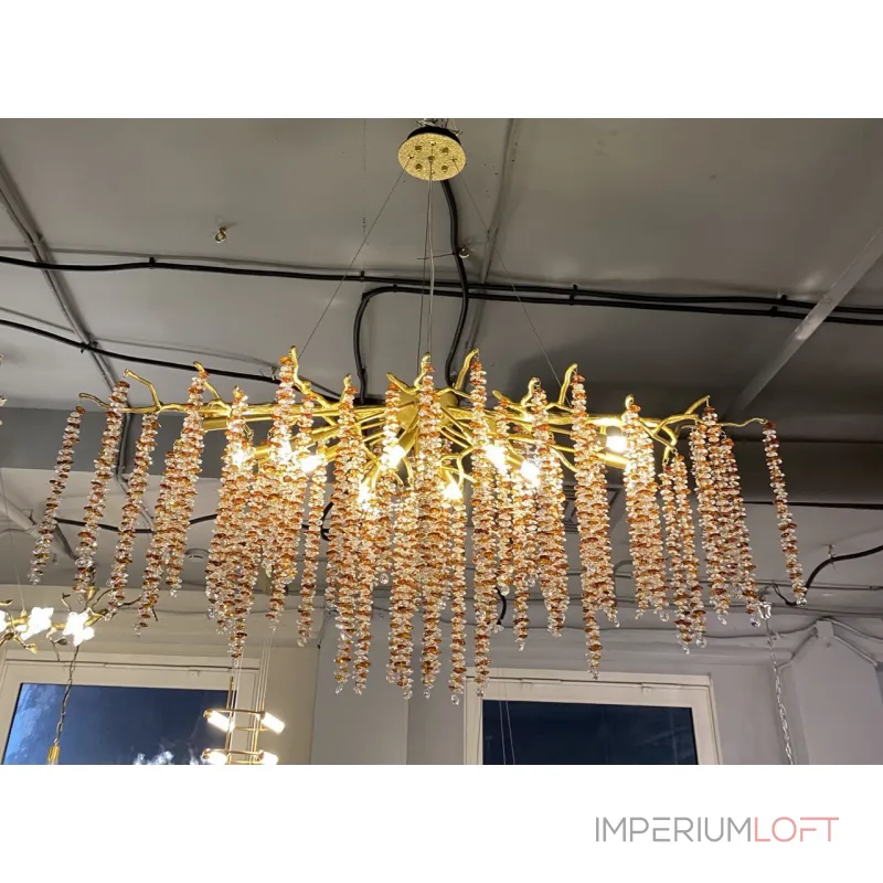 Подвесная люстра coral crystals long copper ii color