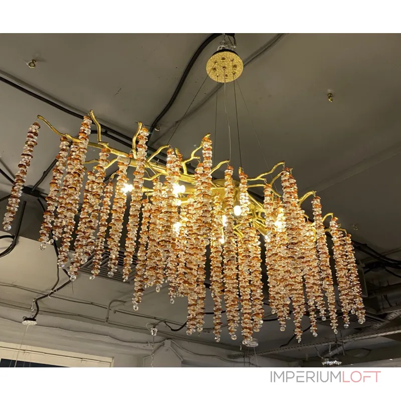 Подвесная люстра coral crystals long copper ii color