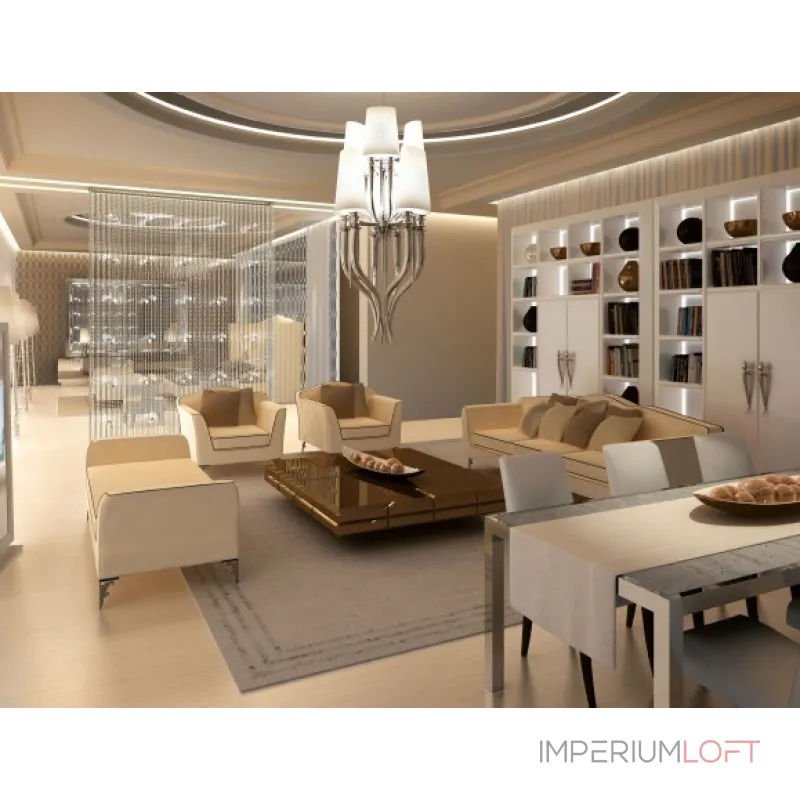 Подвесная люстра Brunilde 3+3 Подвесная люстра Brunilde 3+3