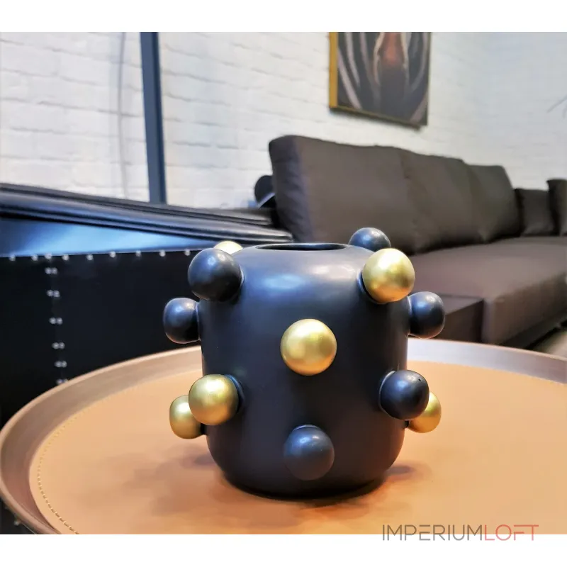 Ваза BlessLight Black little golden balls vase 5028 Ваза BlessLight Black little golden balls vase 5028
