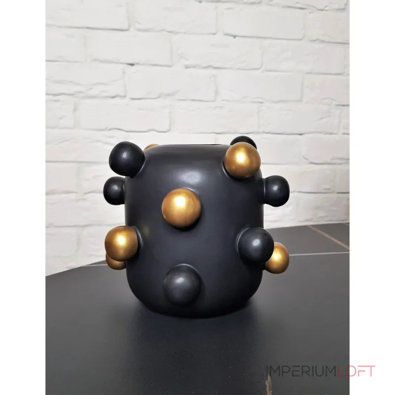 Ваза BlessLight Black little golden balls vase 5028 Ваза BlessLight Black little golden balls vase 5028
