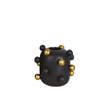 Ваза BlessLight Black little golden balls vase 5028