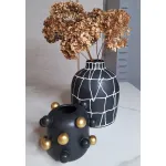 Ваза BlessLight Black little golden balls vase 5028