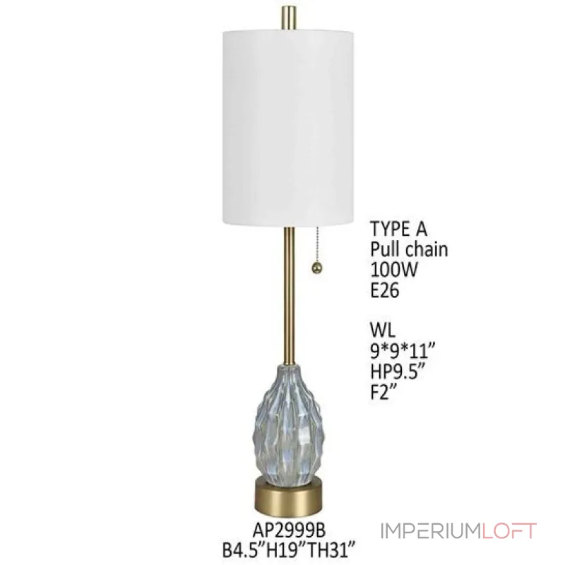 Лампа настольная BlessLight Meyer 21807 от ImperiumLoft