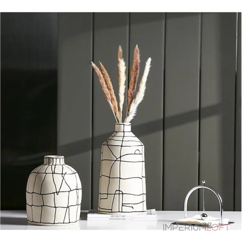 Ваза BlessLight Black line narrow mouth vase B 4051 от ImperiumLoft Ваза BlessLight Black line narrow mouth vase B 4051 от ImperiumLoft